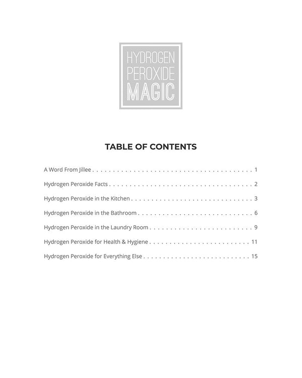 Hydrogen Peroxide Magic eBook - By Jillee Shop