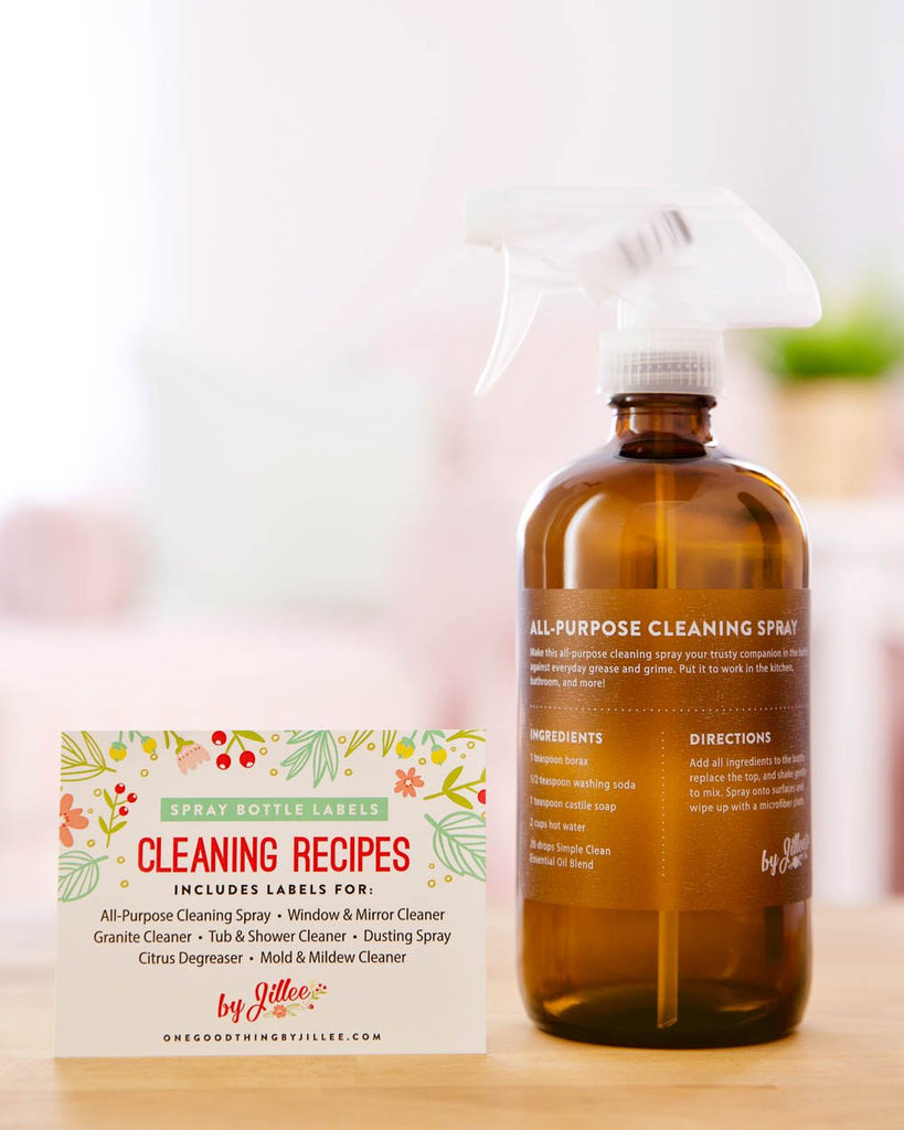 Spray Bottle Labels: Cleaning Recipes - By Jillee Shop